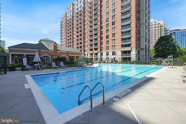 a view of a building with a garden