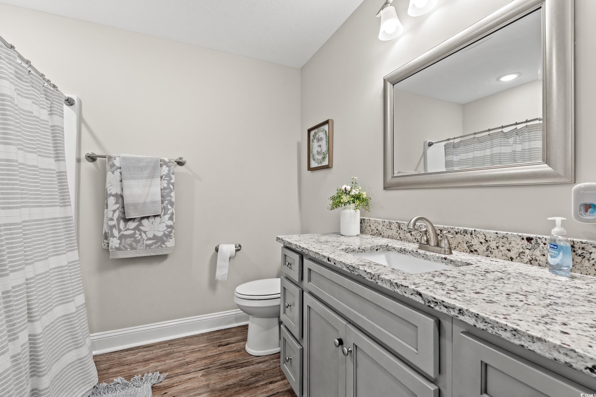 1333 Zion Road Aynor, SC 29544 - Photo 19 of 34 Bathroom featuring hardwood / wood-style floors, t