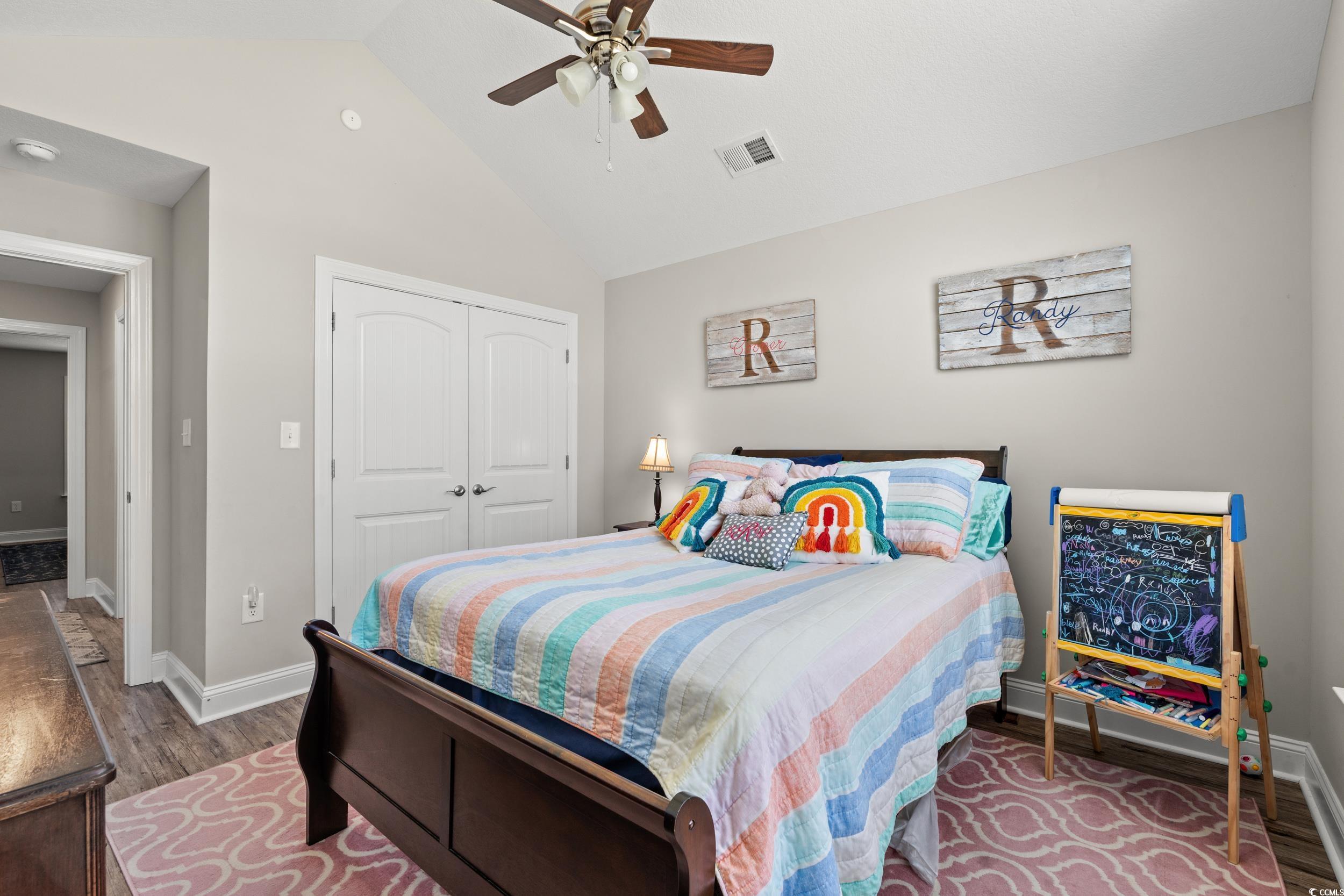 1333 Zion Road Aynor, SC 29544 - Photo 20 of 34 Bedroom with lofted ceiling, hardwood / wood-style