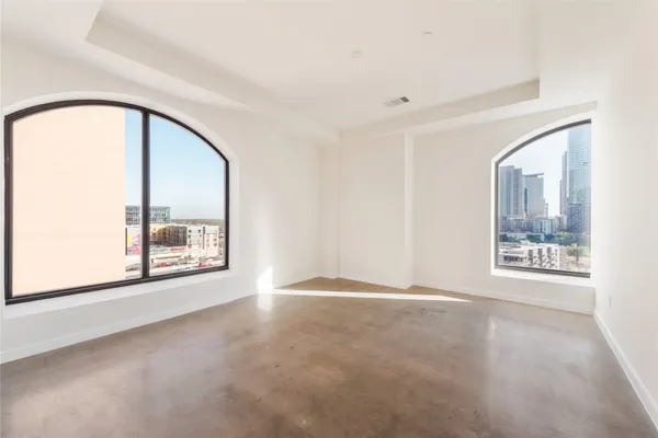 an empty room with a window