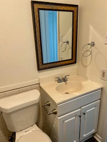 a bathroom with a sink and a toilet