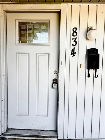 a view of front door