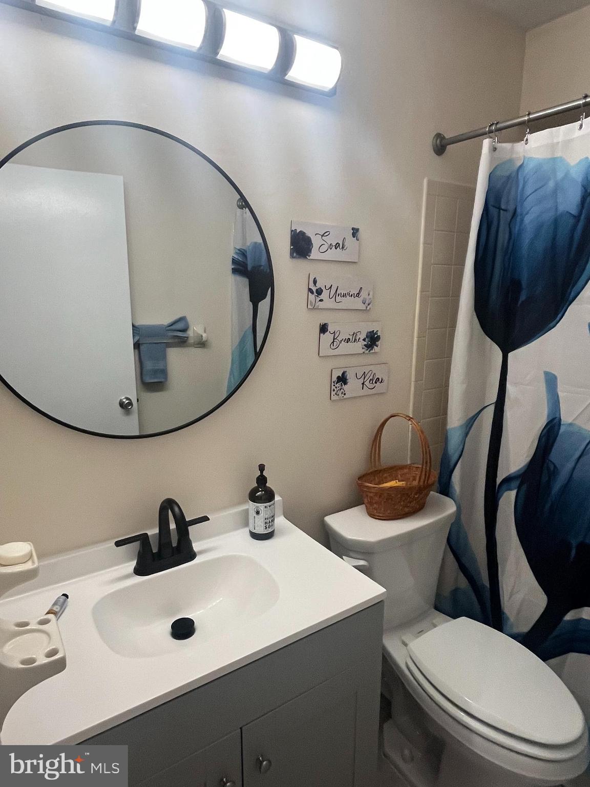 4503A Albridge Way Mount Laurel, NJ 08054 - Photo 9 of 15 a bathroom with a sink a toilet and a mirror