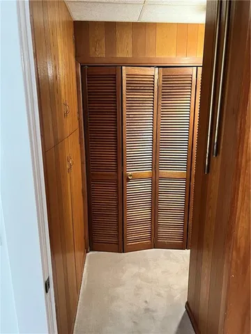 a view of wooden door