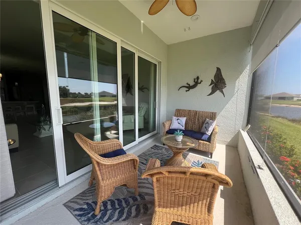a view of an ocean from a balcony