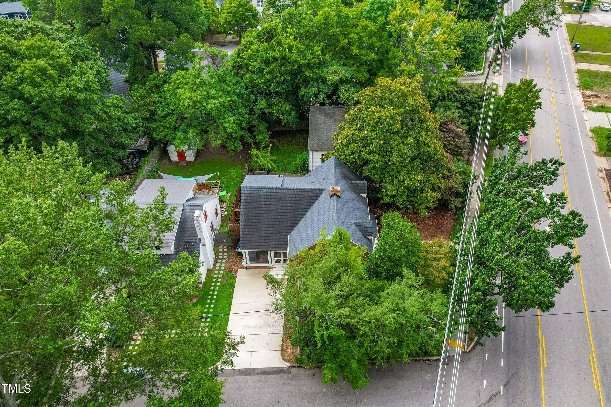 1314 Wake Forest Road Raleigh, NC 27604 - Photo 32 of 32 an aerial view of house with yard