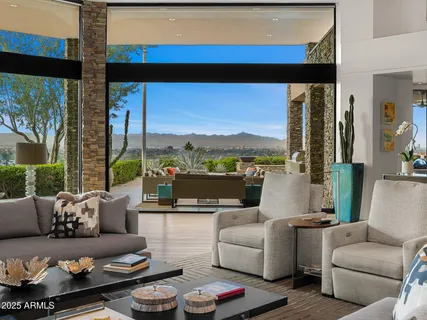 a view of swimming pool with lake view and mountain view