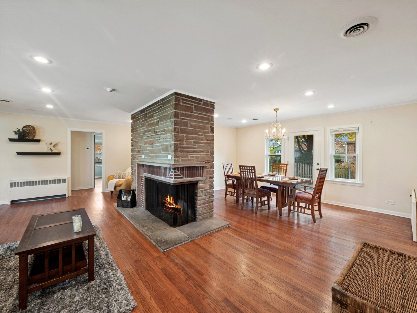 295 Ardmore Road Des Plaines, IL 60016 - Photo 6 of 30 a living room with furniture and a fireplace