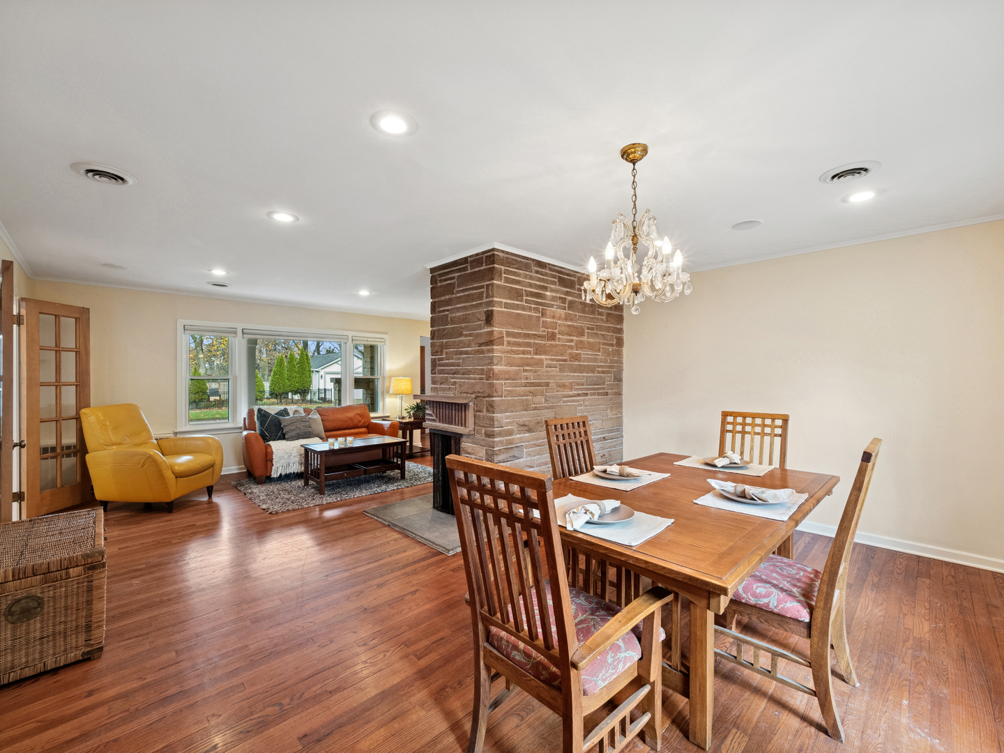 295 Ardmore Road Des Plaines, IL 60016 - Photo 7 of 30 a view of a dining room with furniture wooden floor and chandelier