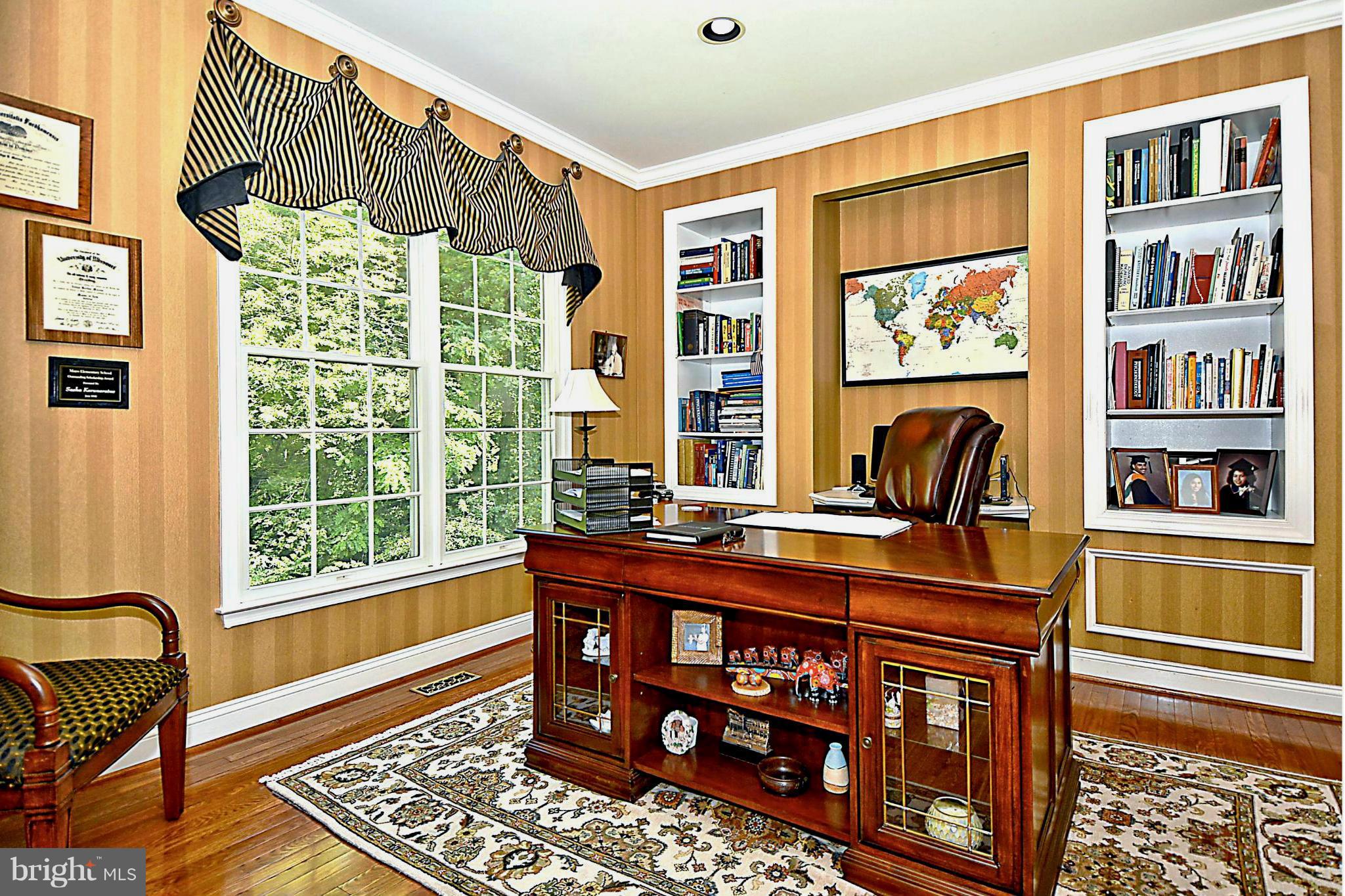 2702 Howard Grove Road Davidsonville, MD 21035 - Photo 15 of 30 Handsome Office with Shadow Box Shelving