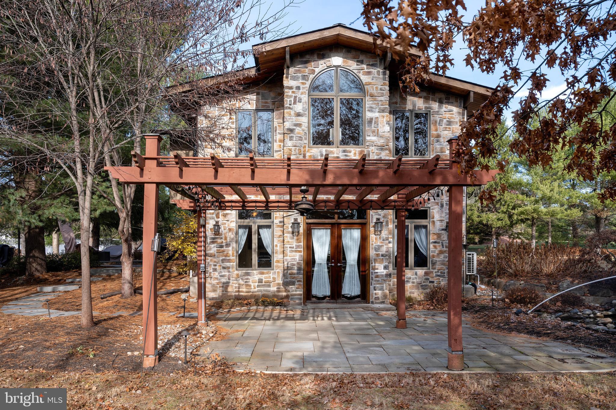 615 Scotch Road Pennington, NJ 08534 - Photo 33 of 33 South Elevation with Pergola