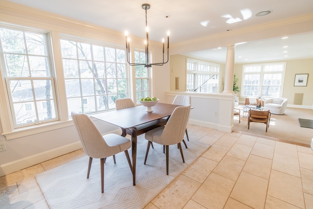 49 Tanglewood Road Wellesley, MA 02481 - Photo 11 of 35 a view of a dining room with furniture window and outside view