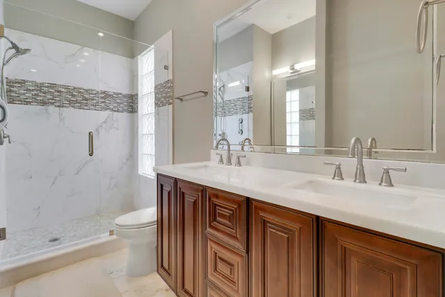 a view of a lake with a sitting space