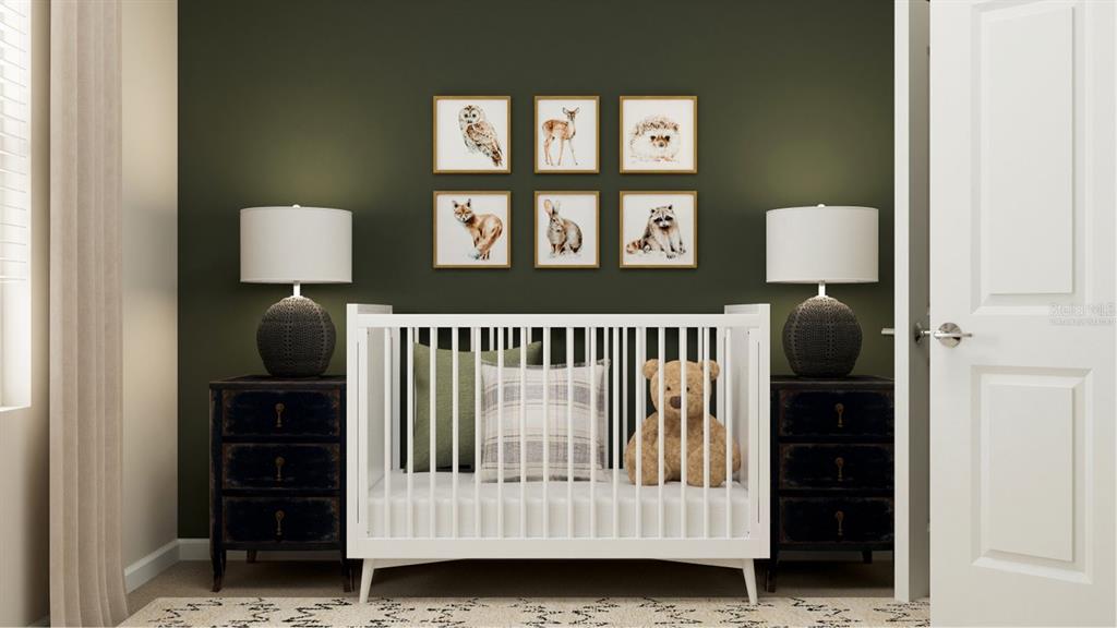 6072 Zen Way Clermont, FL 34714 - Photo 8 of 21 a bedroom with a baby crib and a window