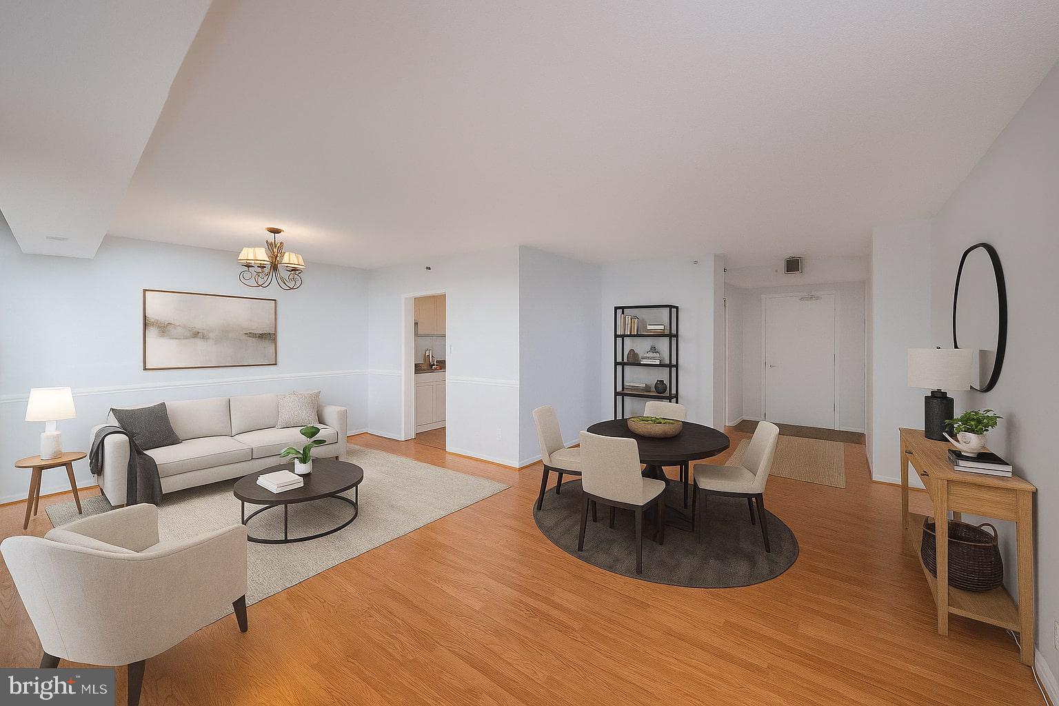 5501 Seminary Road, Unit 1113S Falls Church, VA 22041 - Photo 22 of 43 a living room with furniture and wooden floor
