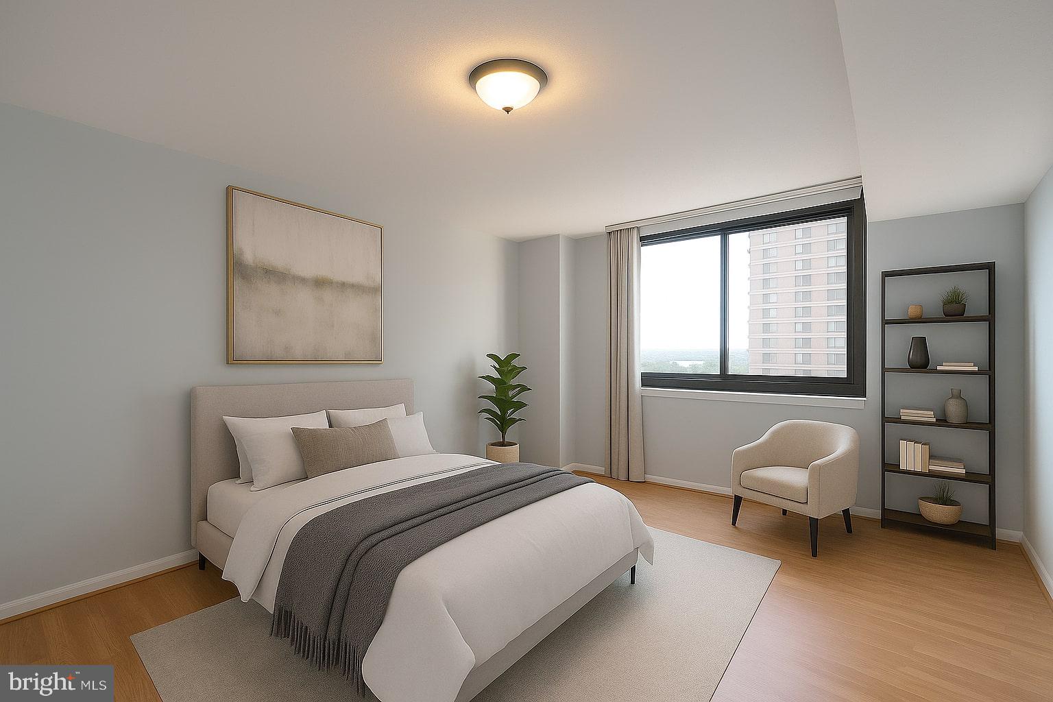 5501 Seminary Road, Unit 1113S Falls Church, VA 22041 - Photo 7 of 43 a bedroom with a bed and a large window