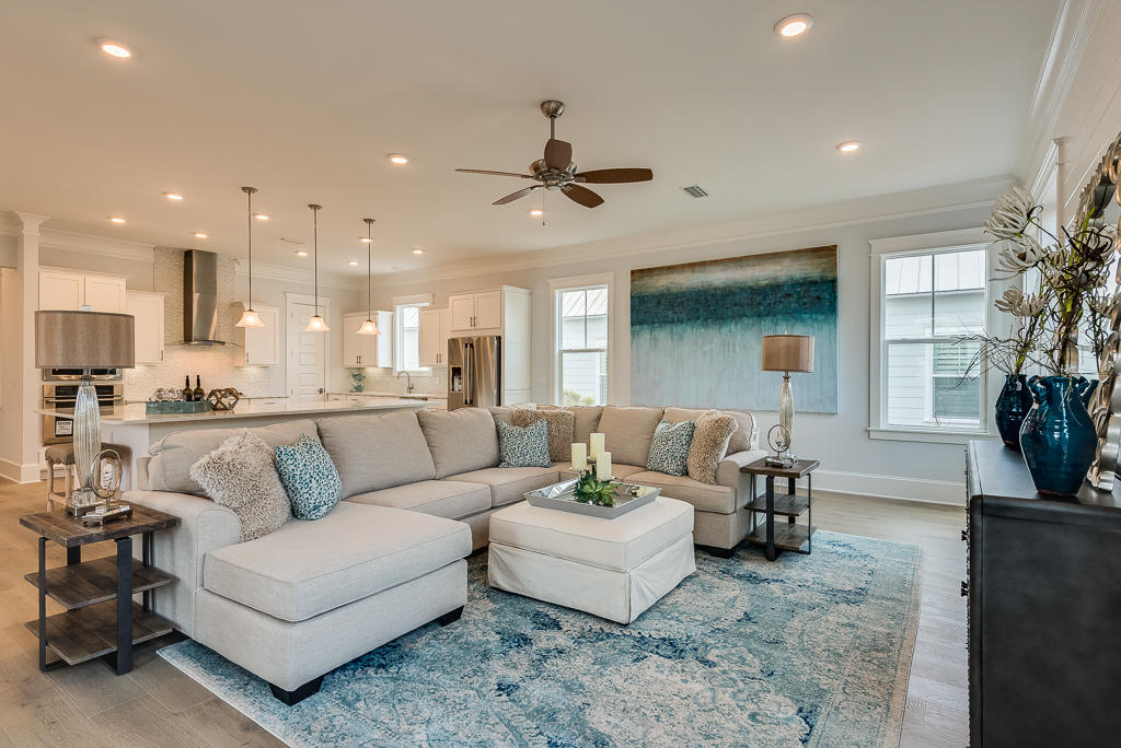 20 Prominence Square Inlet Beach Inlet Beach, FL 32461 - Photo 14 of 53 a living room with furniture and a view of kitchen
