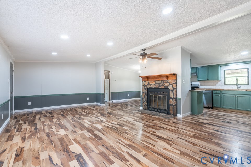 Open Concept with recessed lighting