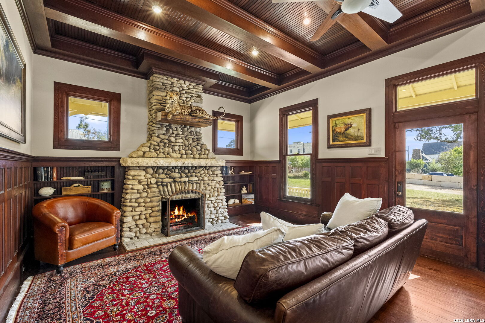 107 High Street Comfort, TX 78013 - Photo 10 of 50 a living room with furniture and a fireplace