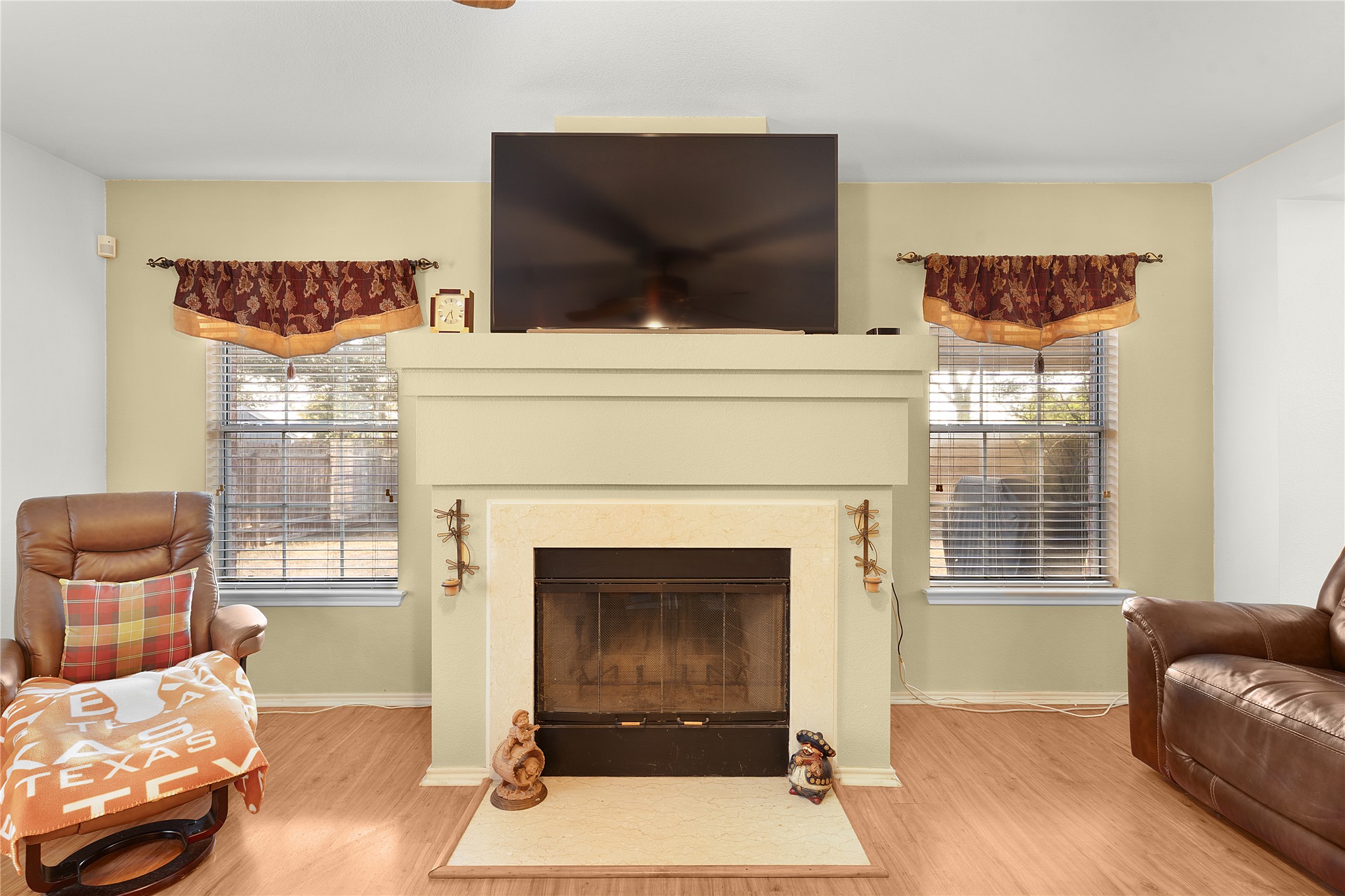 2305 Little Tree Bend Cedar Park, TX 78613 - Photo 11 of 40 a living room with furniture and a fireplace