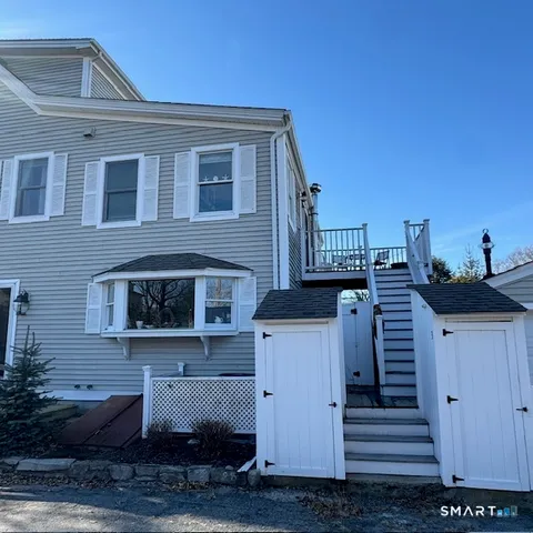 a front view of a house with a balcony