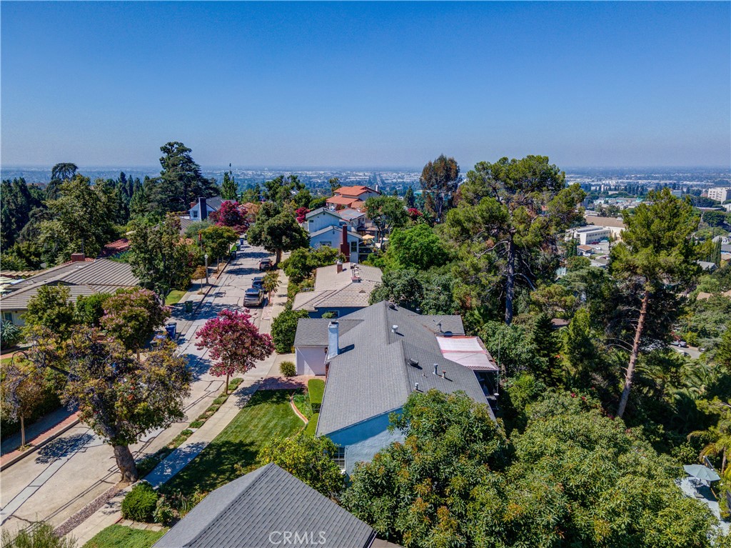 13739 Ridge Road Whittier, CA 90601 - Photo 38 of 42 an aerial view of a house with a garden