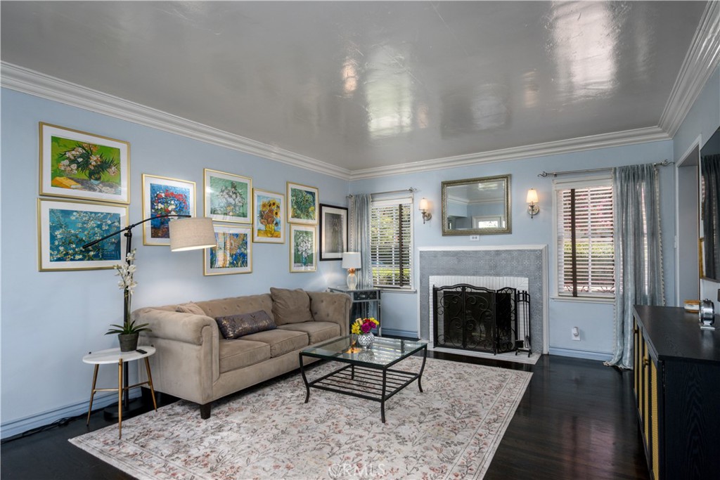 13739 Ridge Road Whittier, CA 90601 - Photo 4 of 42 a living room with furniture and a fireplace