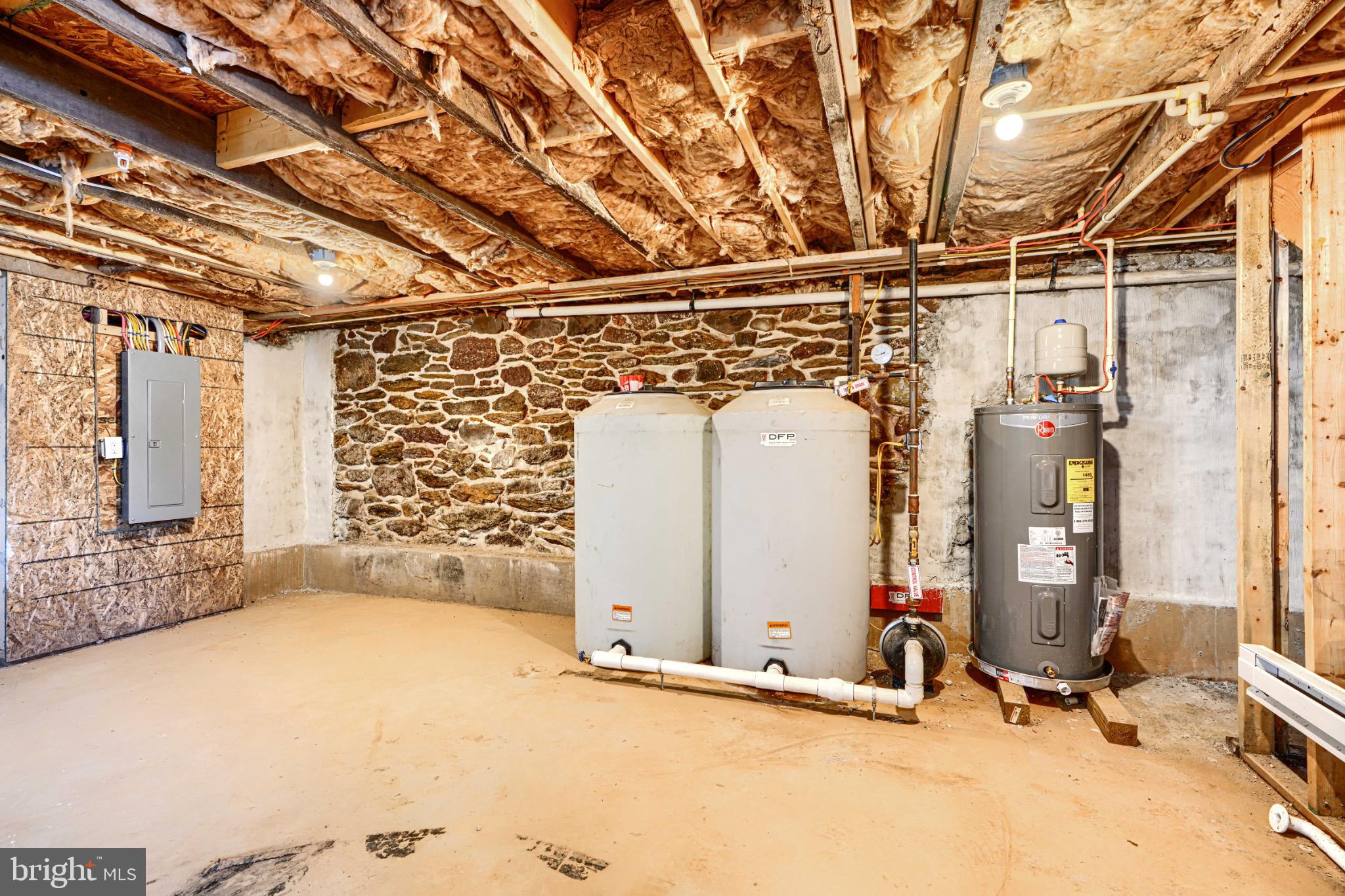 1359 Pleasant Valley Road Westminster, MD 21158 - Photo 45 of 57 Spacious basement with rustic stone walls.