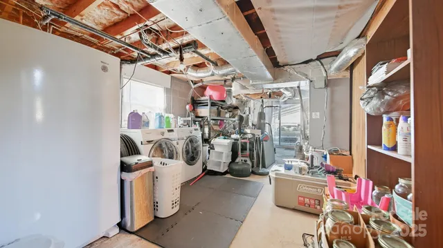 a view of storage and utility room