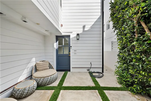 a view of porch with seating space