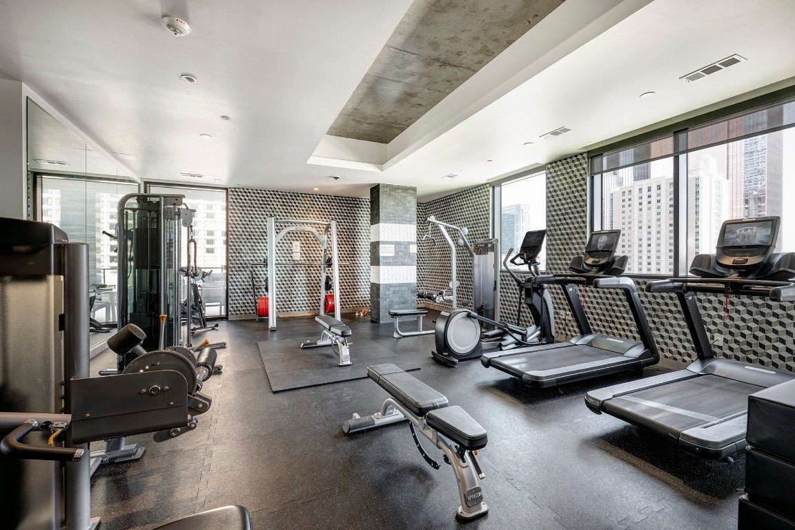 1211 Caroline Street, Unit 1501 Houston, TX 77002 - Photo 34 of 40 Fully equipped fitness center within the Marlowe Condo Complex.