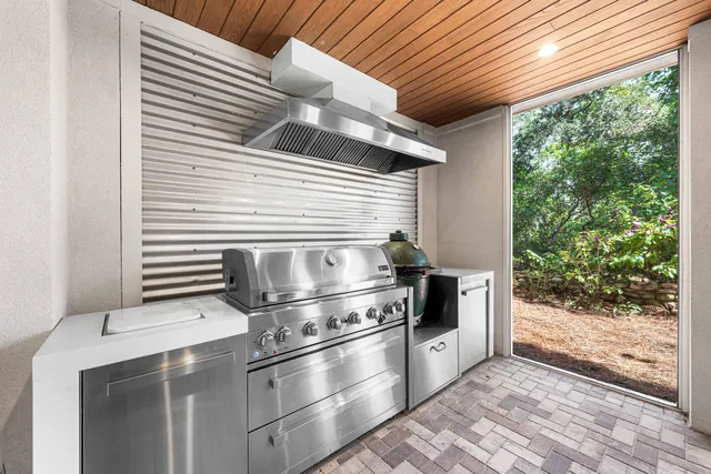 a view of a lake with a houses