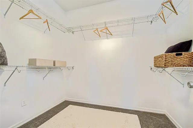 a view of small space with racks on the wall