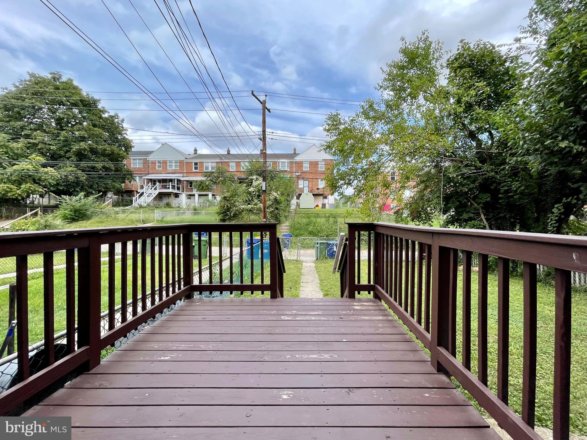 1634 Northgate Road Baltimore, MD 21218 - Photo 22 of 30 Deck and large fenced rear yard