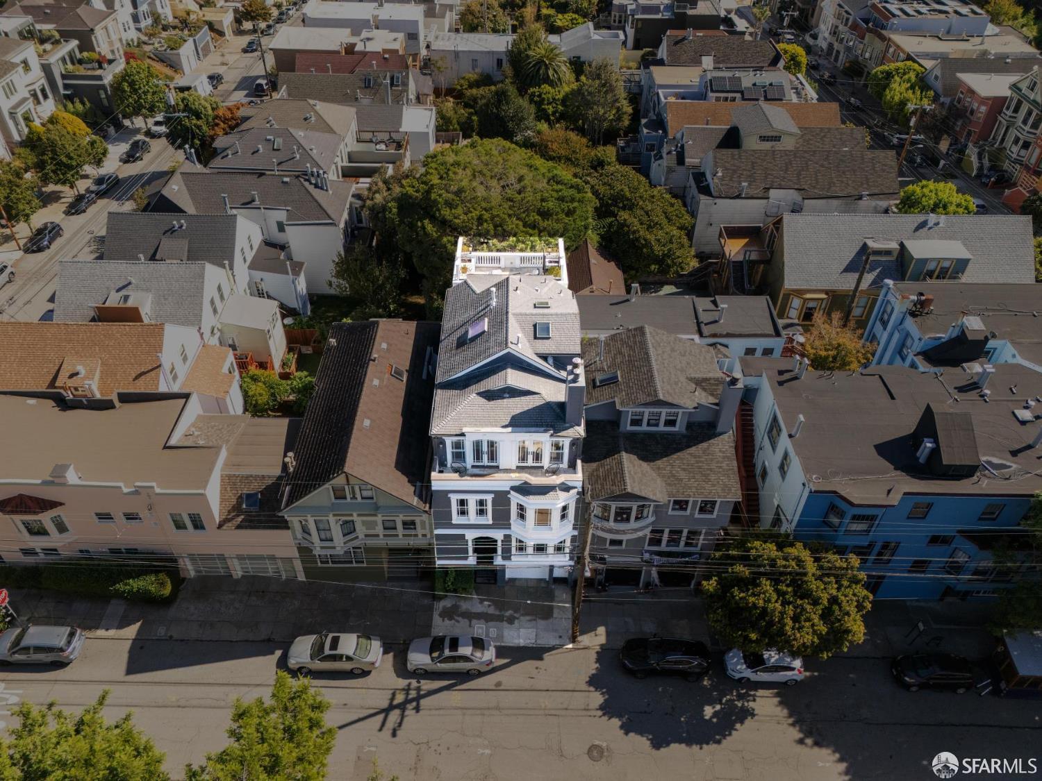 729 Douglass Street, Unit A San Francisco, CA 94114 - Photo 5 of 56 an aerial view of multiple houses