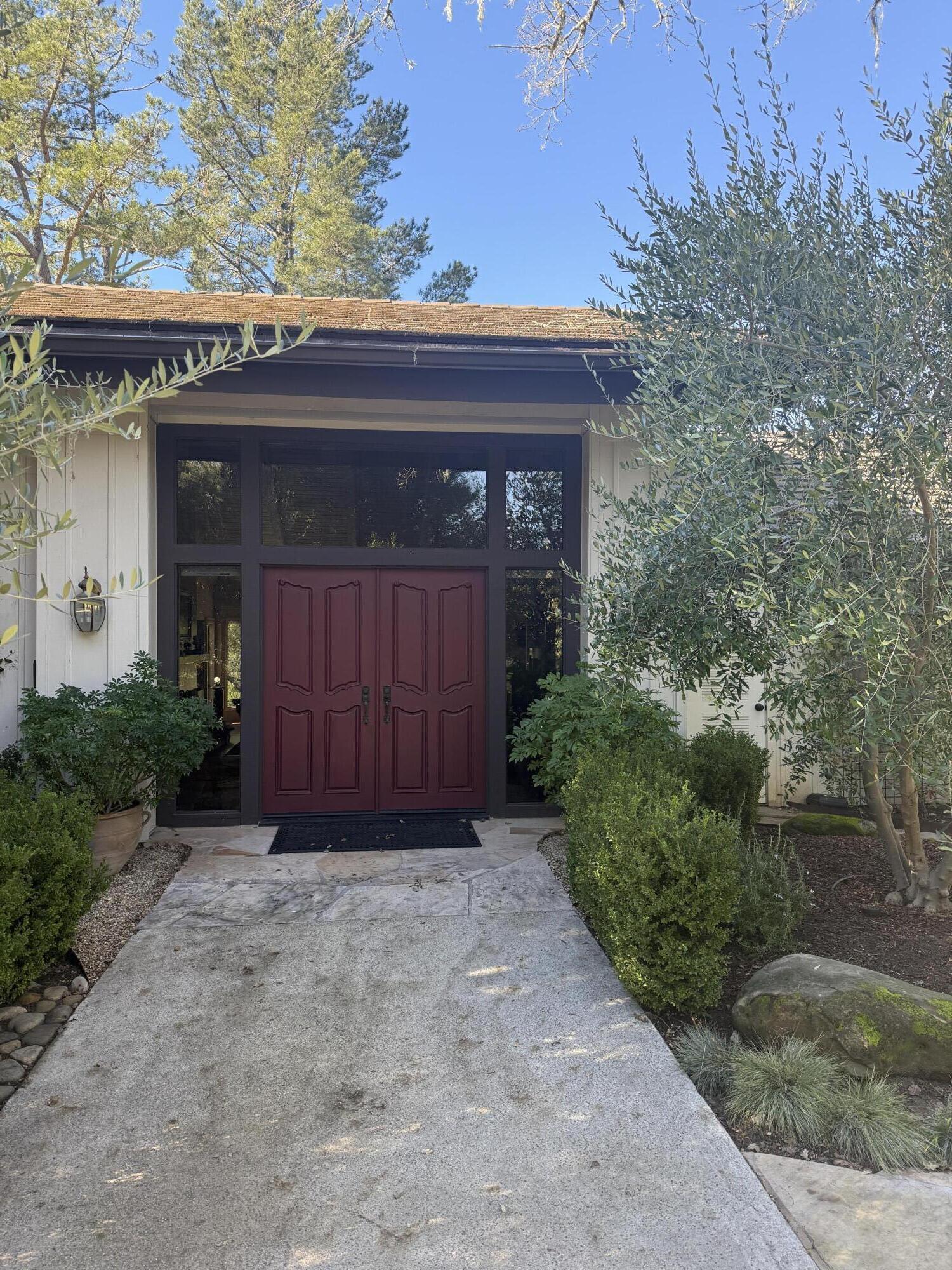 a front view of a house