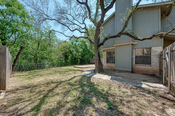 a backyard of a house
