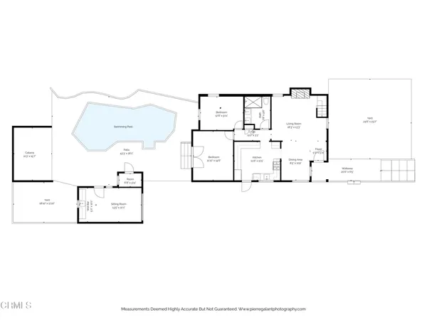 a picture of a bench in a white building