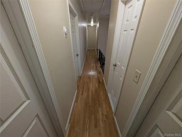 a view of a hallway in a house