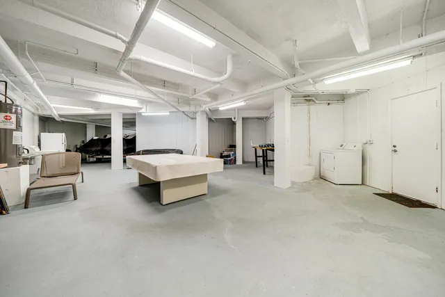 a view of a lake with a building in the background