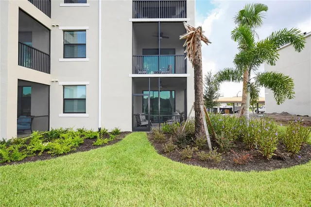a view of a lake with a city
