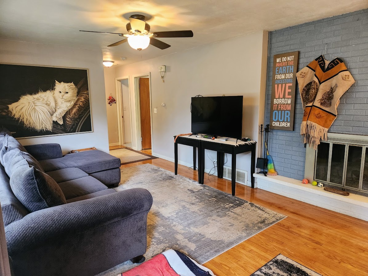 2246 Alta Vista Drive Waukegan, IL 60087 - Photo 5 of 46 a living room with furniture and a flat screen tv with wooden floor