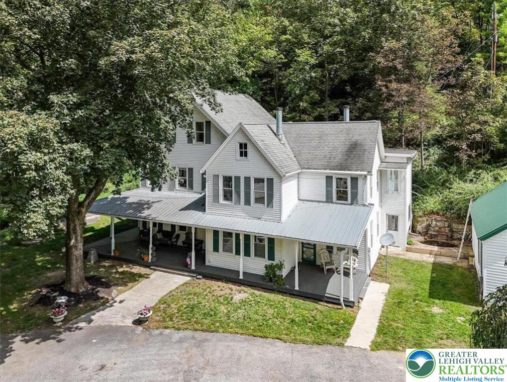 3585 Fairyland Road Lehighton, PA 18235 - Photo 46 of 67 a aerial view of a house with a yard balcony