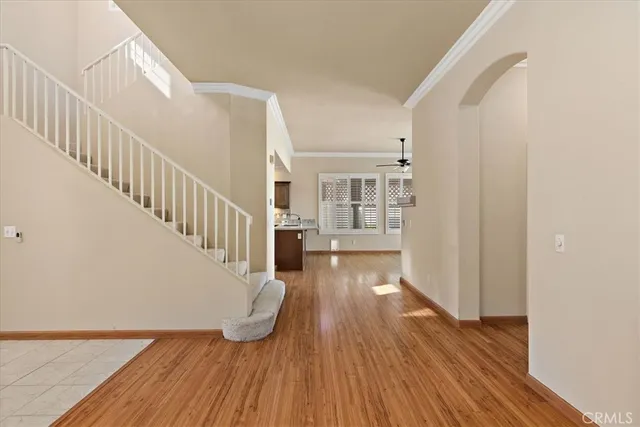 a view of entryway with wooden floor