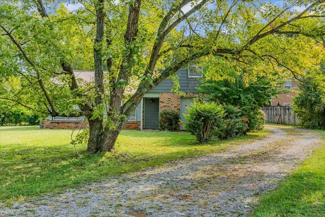 a view of a yard in front of house