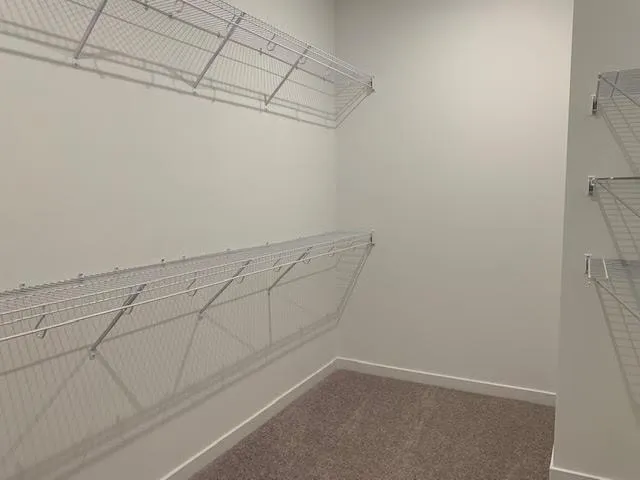 a view of a closet area