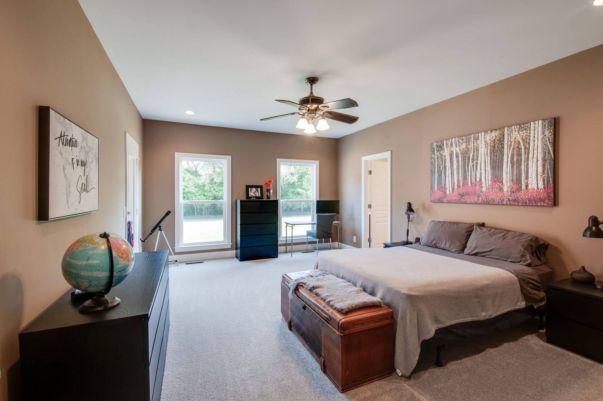 200 Ridgewater Way Mount Juliet, TN 37122 - Photo 18 of 37 a bedroom with a bed and a chandelier