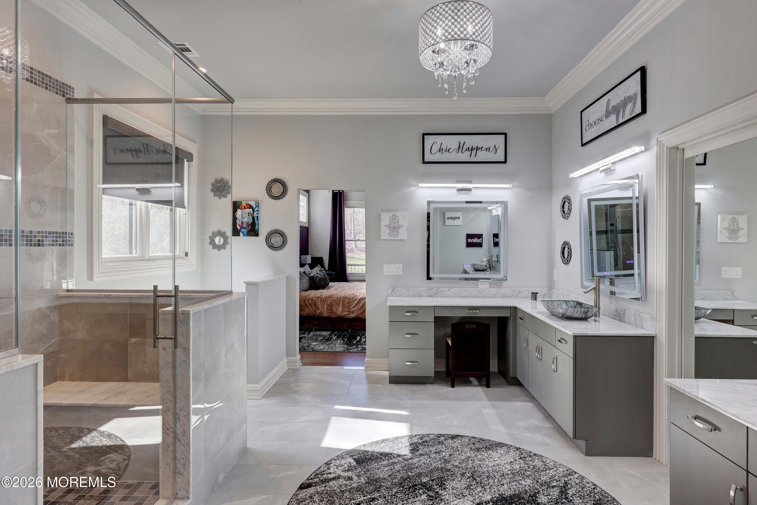 786 Holly Berry Lane Brick, NJ 08724 - Photo 21 of 52 a spacious bathroom with a tub sink and mirror