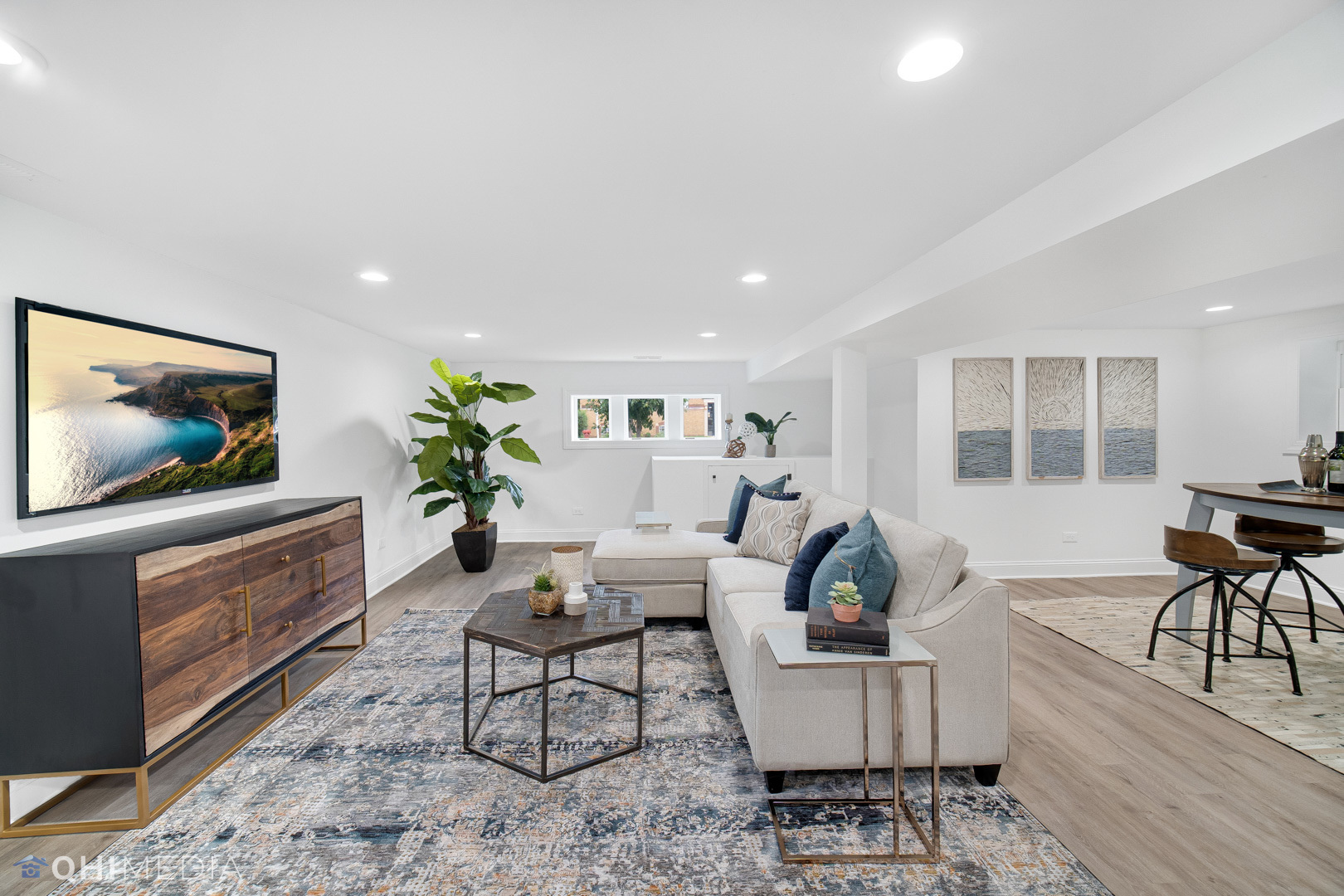 5459 West Grace Street Chicago, IL 60641 - Photo 19 of 24 a living room with furniture a window and a flat screen tv