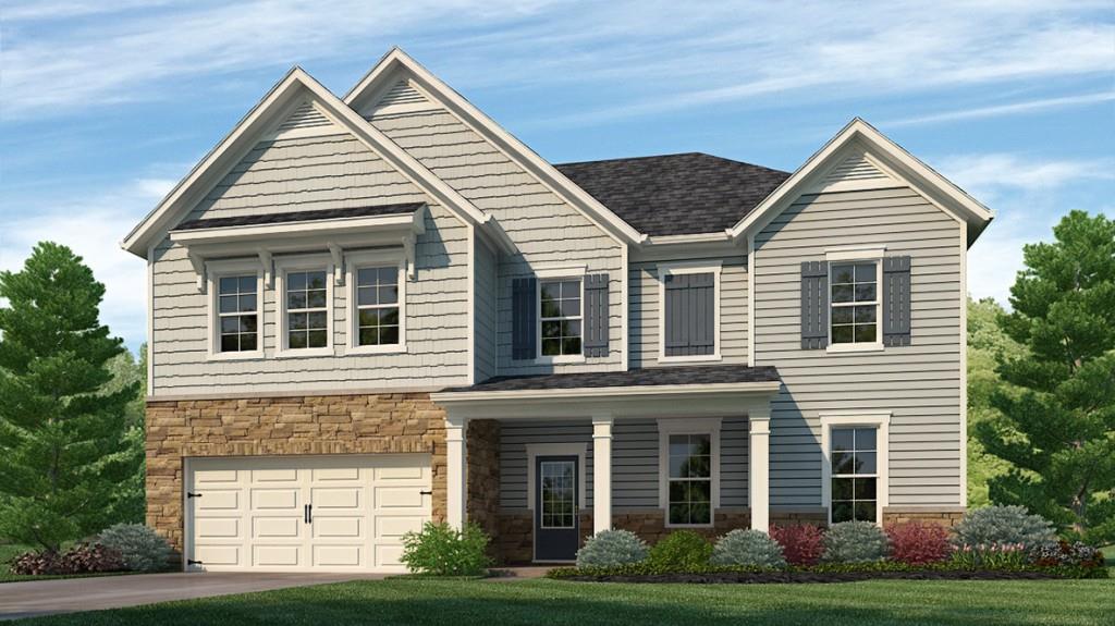 4380 Merrigold Way Fairburn, GA 30213 - Photo 1 of 1 a view of a house with a yard and garage